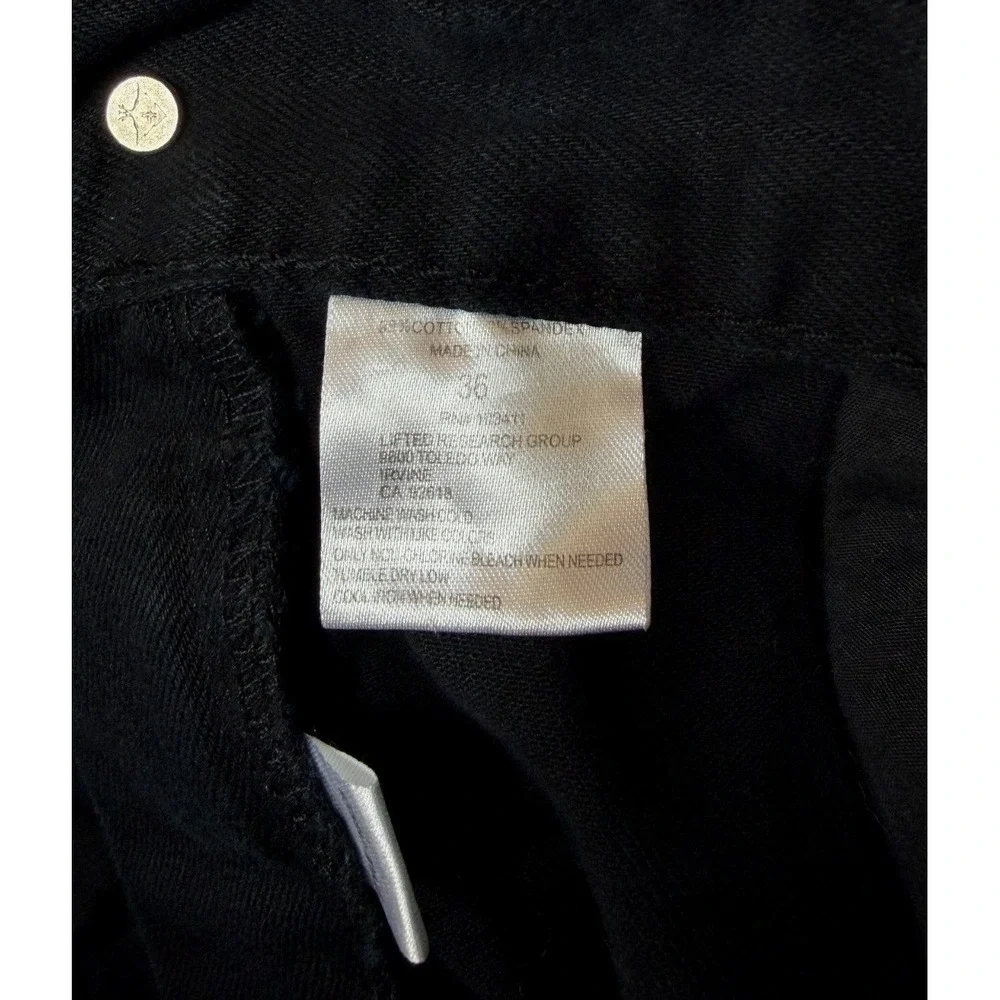 LRG Jeans Mens 36 FITS 34x30.75 Black True Straight Fit Lifted‎ Research Group